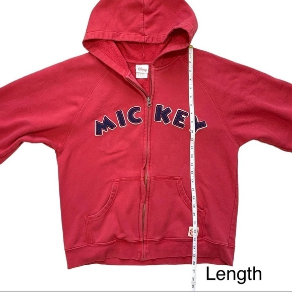 Vintage 90’s Retro Disney Store Mickey Mouse Zip Hooded Sweatshirt Size Small - Picture 14 of 17